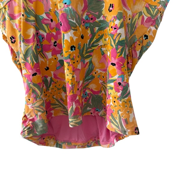 Anne Cole Swimsuit Tankini Size 18W Floral Multicolour Underwire Ruching - Picture 12 of 16